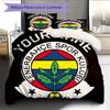 Custom Name Fenerbahce Pattern Bedding Quilt Set  Home Decoration  Gift (1 * duvet cover + 2 * pillowcase  without core)