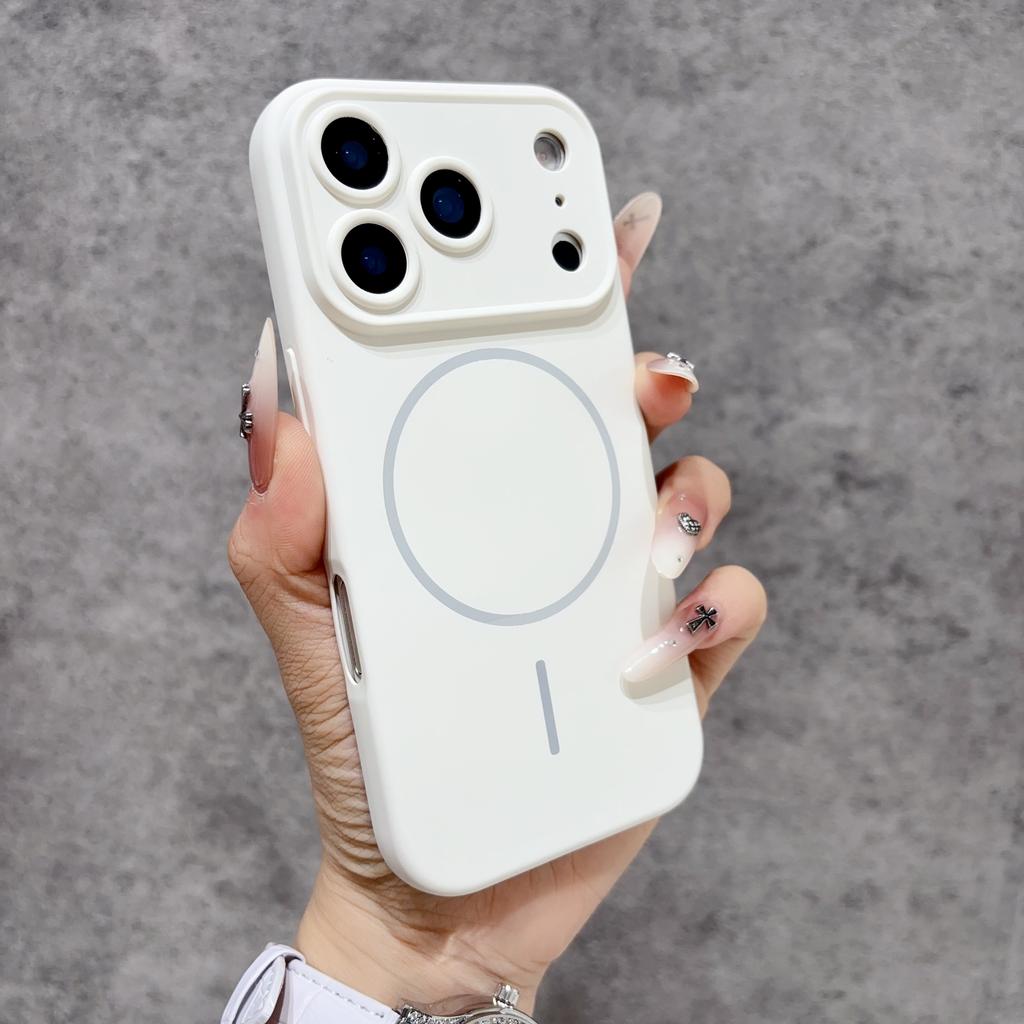 New model Pure Color Liquid for Magnetic Wireless Charge Case for For Iphone 17 16 15 14 13 Pro Max Lens protector Cover