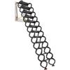 Attic Ladder Wall-Mounted, 660LBS/299.4KG Capacity, Fits 9.5 to 10 ft Ceiling Height, 12-Step Steel Folding Stairs with Handrails, Pull Down Attic