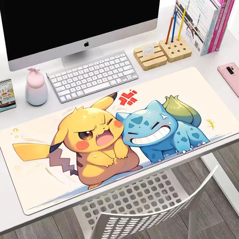 Anim Pokmon Pikachu  Leather Mouse Pad Pokmon Gaming Extra Large Gaming Keyboard Desktop Pad Childrens Writing Table Mat