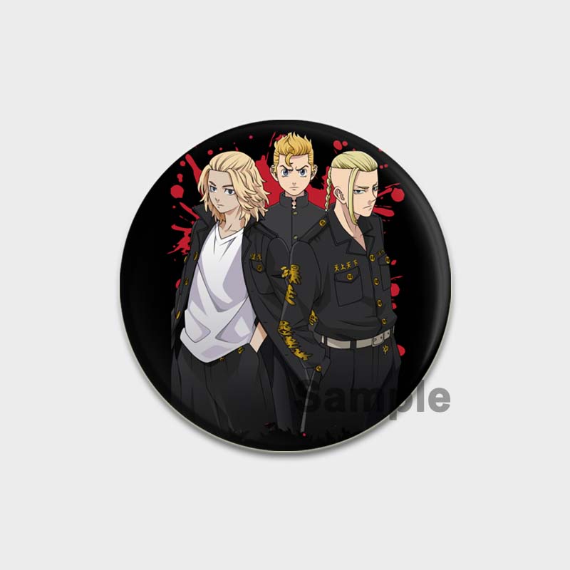 58 мм значок Мстителей Токио, аксессуары в стиле аниме, брошь на булавке, украшение для рюкзака, детские подарочные броши для женщин, ювелирные изделия, одежда, искусство