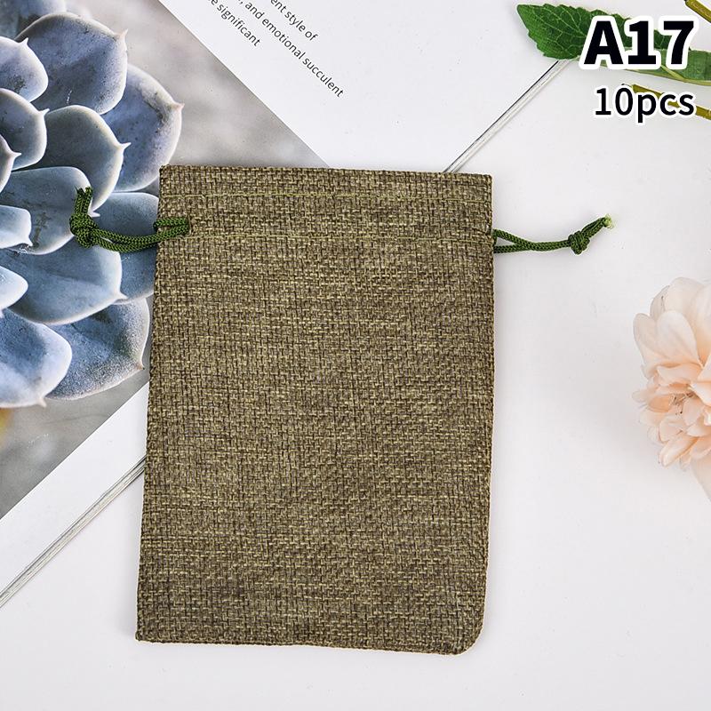 10 шт. 10X14 см джутовый подарочный мешочек ручной работы натуральный мешочек хлопок лен подарочная упаковочная сумка мешочек для хранения ювелирных изделий
