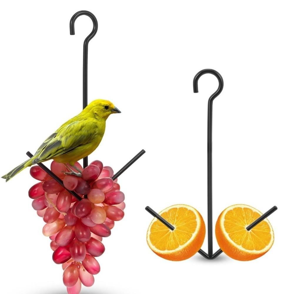 Metal Fruit Bird Feeder Hanging Hook Pet Food Storage Rack Hummingbird Feeder Yard Porch