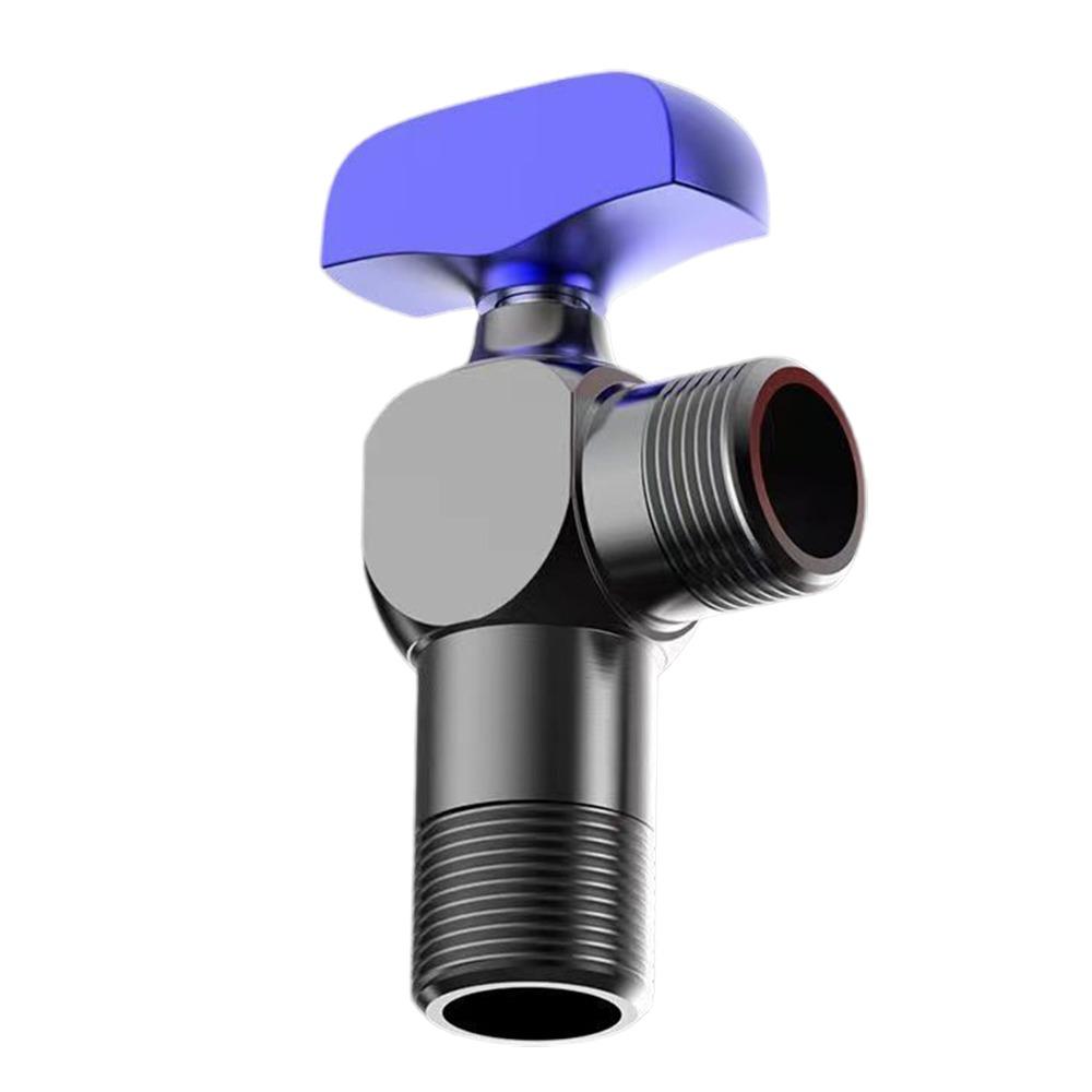 High Quality Red Blue Water Control Valve Brass Thicken Ball Valve Cold and Hot Distinction Fully Open Corner Valve Kitchen