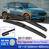 For Hyundai Kona Kauai 2017- Fit U Hook Arm Windshield Windscreen Front Window Car Wiper RHD LHD Front Wiper Blades 26"+16"