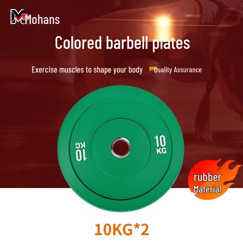 Rubber Coated Cast Iron Barbell Plate Set