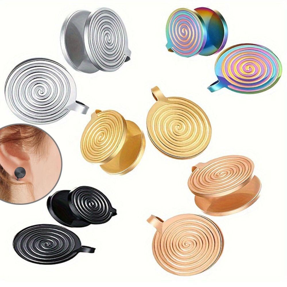 Stainless Steel Keloid Pressure Earrings Non Piercing Earrings Clip On Compression Earring