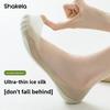 Летние Ультратонкие Нескользящие Шелковые Невидимые Чулки с Очень Мелким Носком и Силиконовыми Нескользящими Стельками-Лодочками