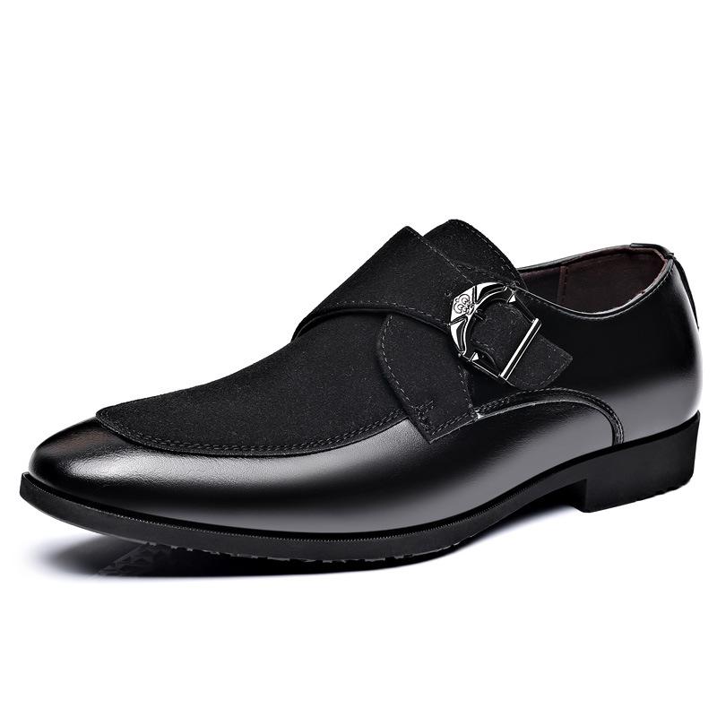 Fashion Casual Business Shoes for Men Point Toe Men Dress Buckle Shoes Luxury Men's Wedding Formal Shoes Derby Party Oxford Footwear