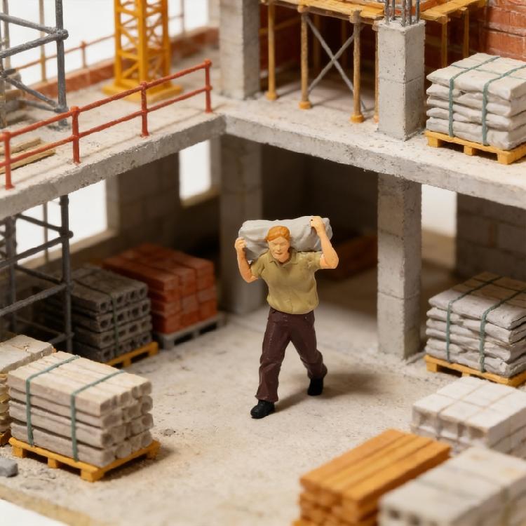Точно Сделано 1:Модель строительной сцены из смолы в масштабе 1:64 для энтузиастов и любителей
