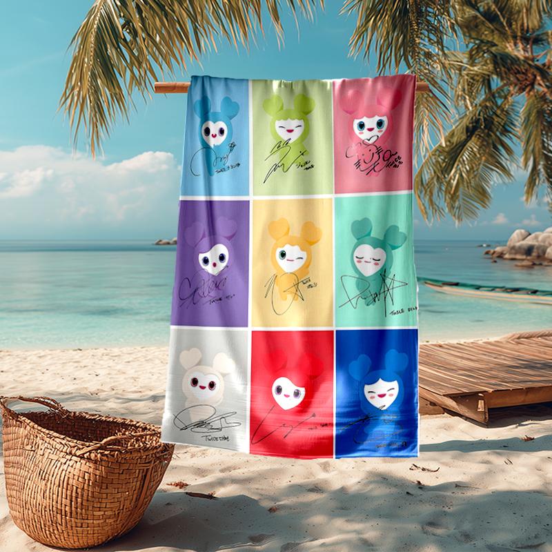 TWICE Fashion Beach Towel: Ideal for Summer Adventures Soft, absorbent and quick drying suitable for swimming and bathing