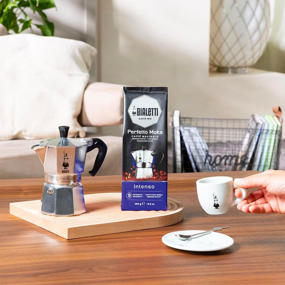 Bialetti Perfetto Moka Intenso Ground Coffee 250g Italian Espresso Beans