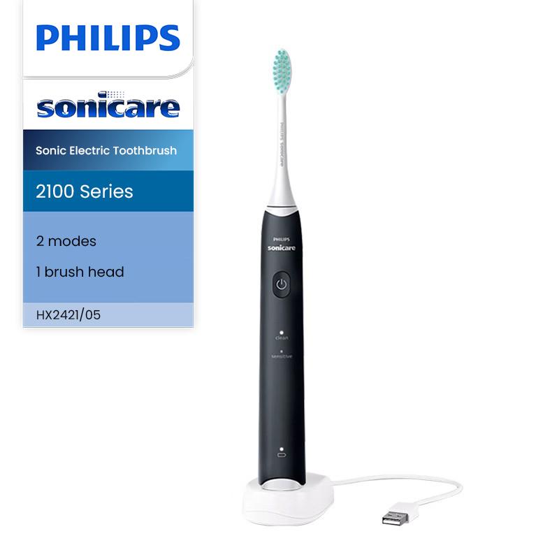 Philips HX2421 Sonic Electric Toothbrush Teeth Cleaning Teeth Whitening Brush 1 Handle 1 Brush Head
