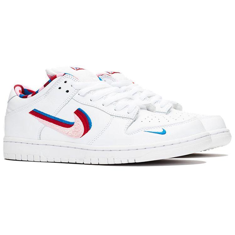 Parra x Nike Dunk Low OG SB QS Унисекс Кроссовки Белый Розовый-Rise-Gym-Red CN4504-100
