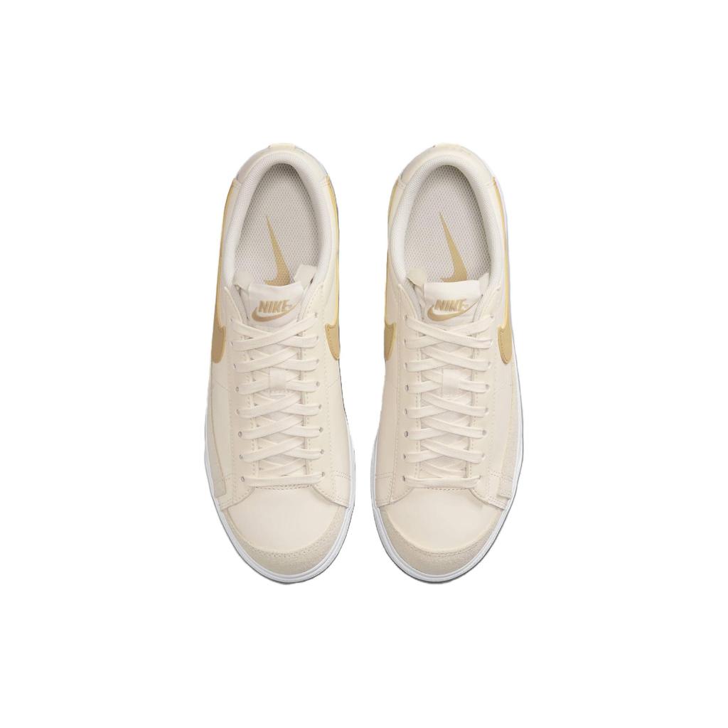 Nike  Blazer Low Platform Pale Ivory Saturn Gold Women Sneakers Cream White DJ0292-113