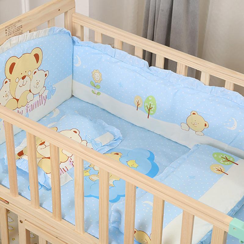5 шт. Детское постельное белье 4 шт. Бампер для детской кроватки 1 шт. Комплект простыней для младенцев Съемное моющееся постельное белье