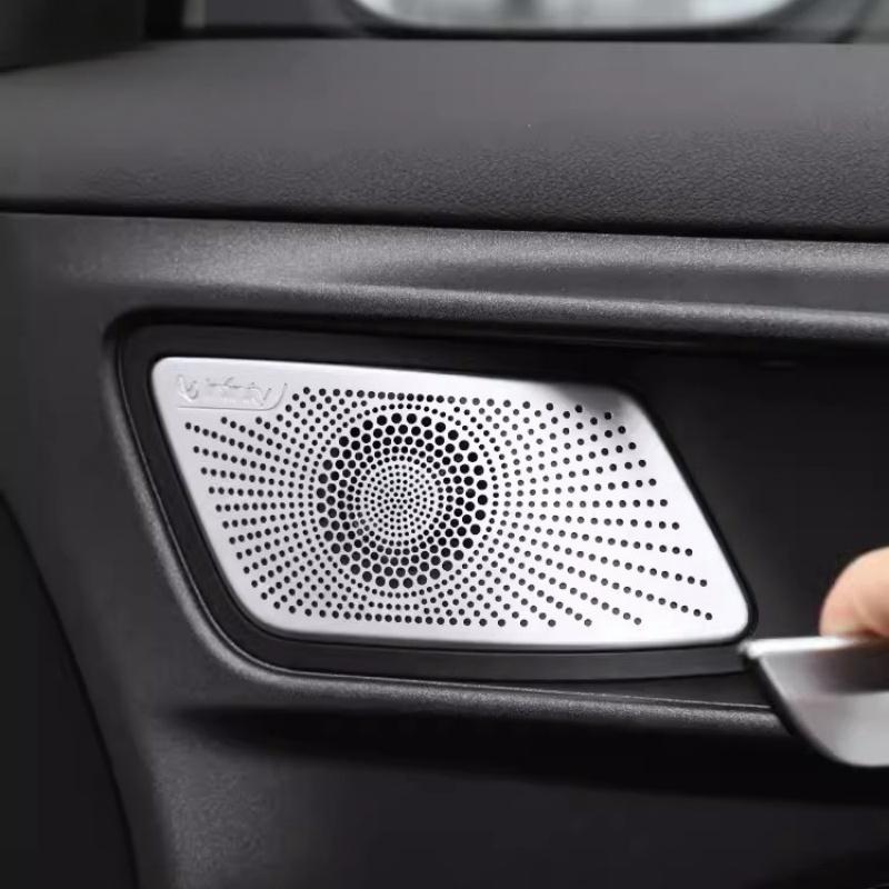 For GWM Great Wall Tank 300 2022 2023 Inner Door Handle Speaker Audio Loudspeaker Cover Trim Interior Accessories Stainless Cap
