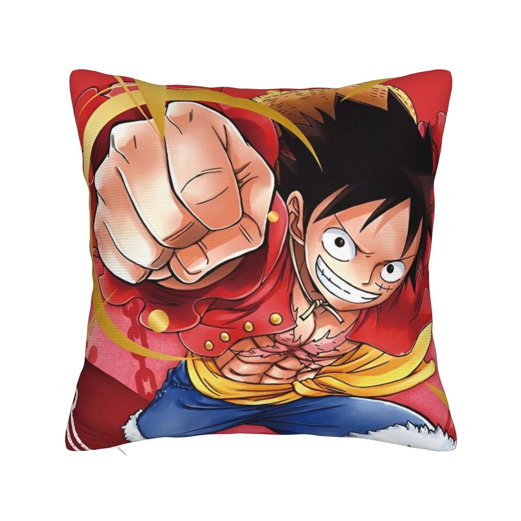 Luffy Anime Zoro Square Pillow Case Anime Cushion Covers Funny Polyester Decorative Throw Pillow Case Cover for Living Room