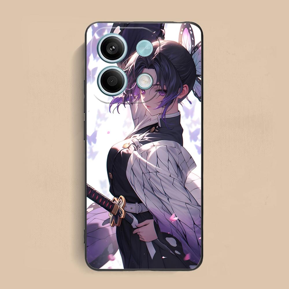 Demon Slayer Shinobu Phone Case for Xiaomi Redmi Note 14 13 12 11 A5 3 2 1 Pro Plus 4G 5G Colour Printing Pretty Luxury Cover