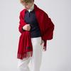 ABRAHAM MOON Merino Wool Shawl 70cm - Scarlet