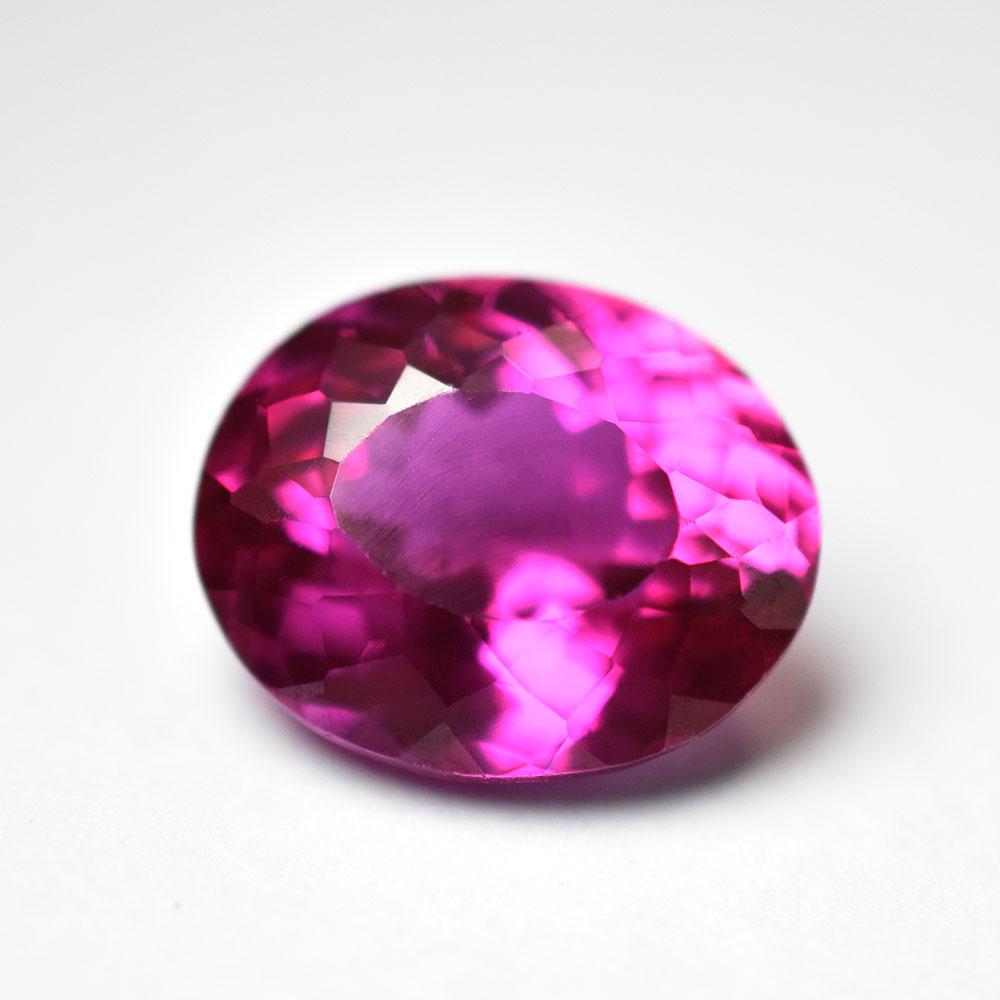 Natural Flawless Pink Ruby Certified 10.6 Ct Oval Cut Loose Gemstone For Gift