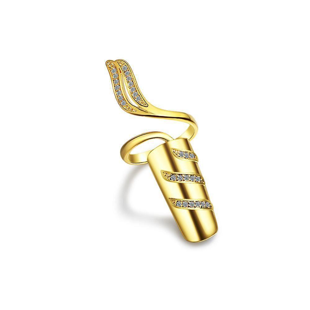 Opening Ring Girl Gift Zinc Zinc Alloy Finger Ring Fashion Jewelry Fingernail Protective Women Nail Ring