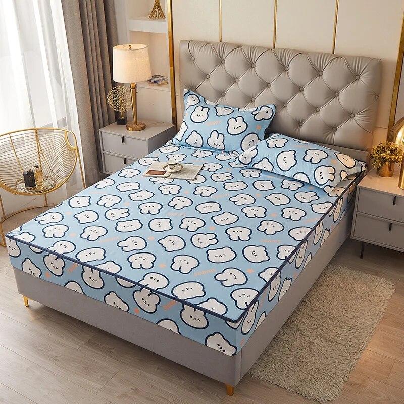 Утолщенный наматрасник с шестисторонней застежкой-молнией, чехол для кровати «все включено», съемный простынь King Queen