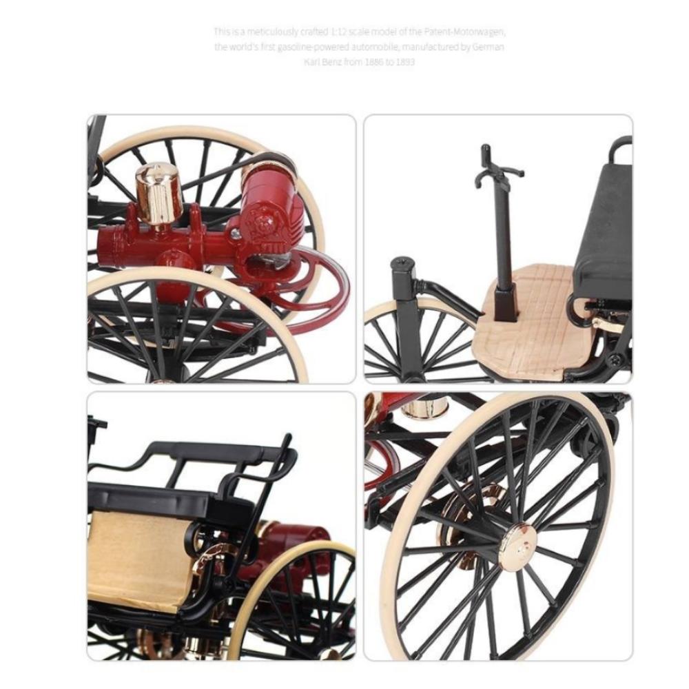 Классический автомобиль Карл Бенц Патентный автомобиль 1886/1893 Модель 1:12 Литых (Вариант 2)
