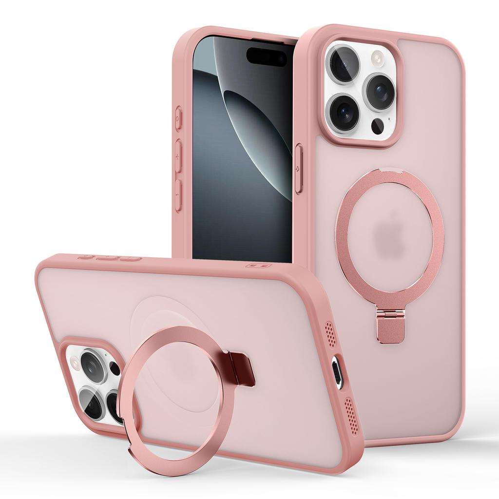 Применимый iPhone Магнитный металлический кронштейн Чехол для мобильного телефона Apple 16 матовая поверхность с ощущением кожи противоударная защитная крышка