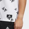adidas Футболка-поло с принтом логотипа по всей поверхности, мужская белая рубашка-поло HE7438