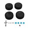 4pcs 1 10 RC Tires Set Rubber Strong Buffering High Wear Resistance Durable Wheels Set for 1 10 Flat Sports Car Black