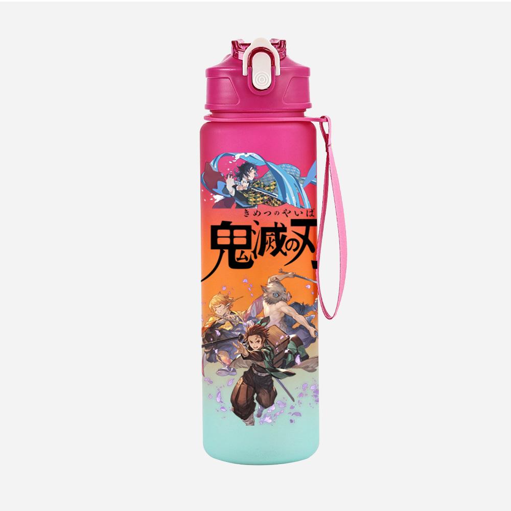 Anime Demon Slayer Printed Character Water Cup Demon Hunters Outdoor Portable Drinking Bottle for Boy Girl Gift