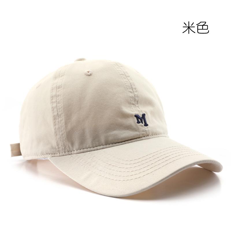 Women's letter embroidered washed baseball cap, outdoor men's sports and travel sun hat