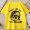 Im A Delight Funny Graphic Tee Possum Short Sleeve Round Neck Tshirt Unisex WOMEN Casual Animal Tshirt Streetwear Clothes Tops
