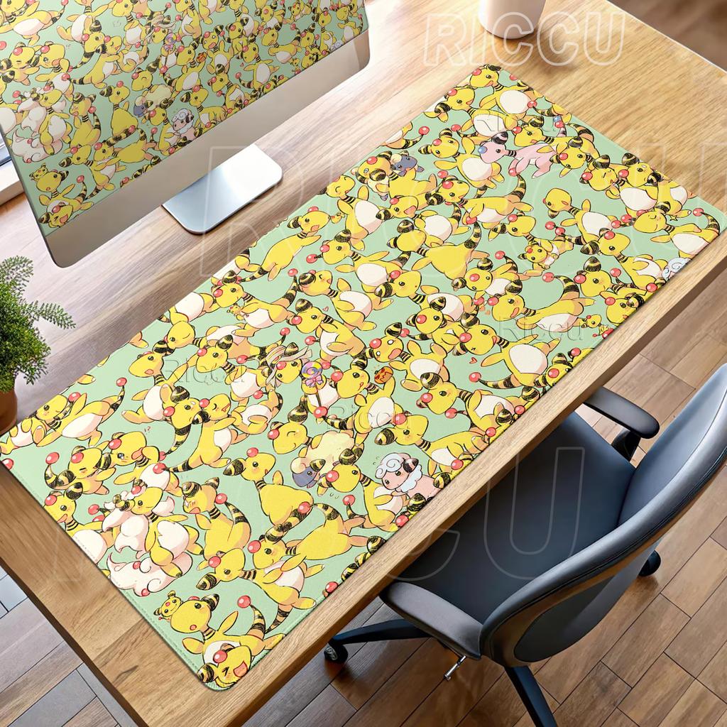 Pokemon Pattern Mouse Pads Ampharos Cartoon Non-slip Desk Mats Anime Gaming Office Desk Accessories Pad Speed PC Aesthetics Rugs