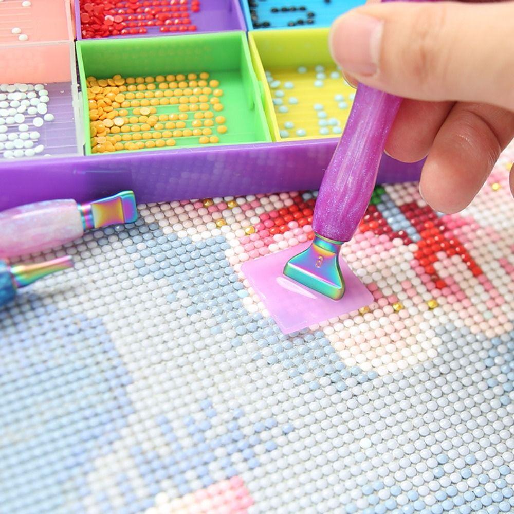 Набор ручек для алмазной живописи из смолы для вышивки, пластиковый/металлический 5D инструмент для алмазной живописи