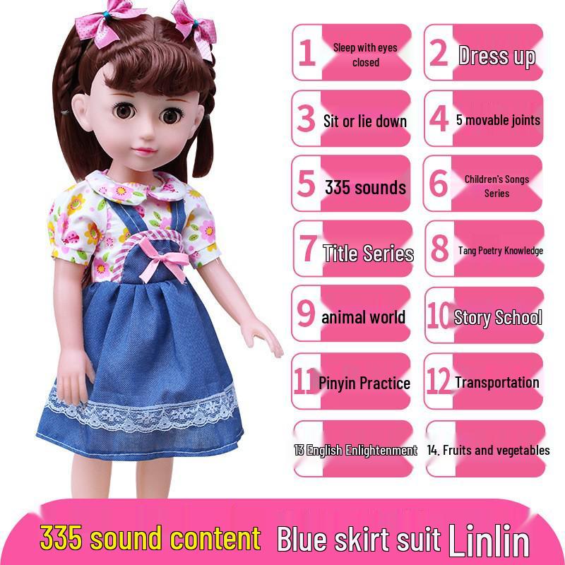 Interactive Smart Doll Set with Changeable Clothes - Princess Toy for Girls, Perfect Birthday Gift