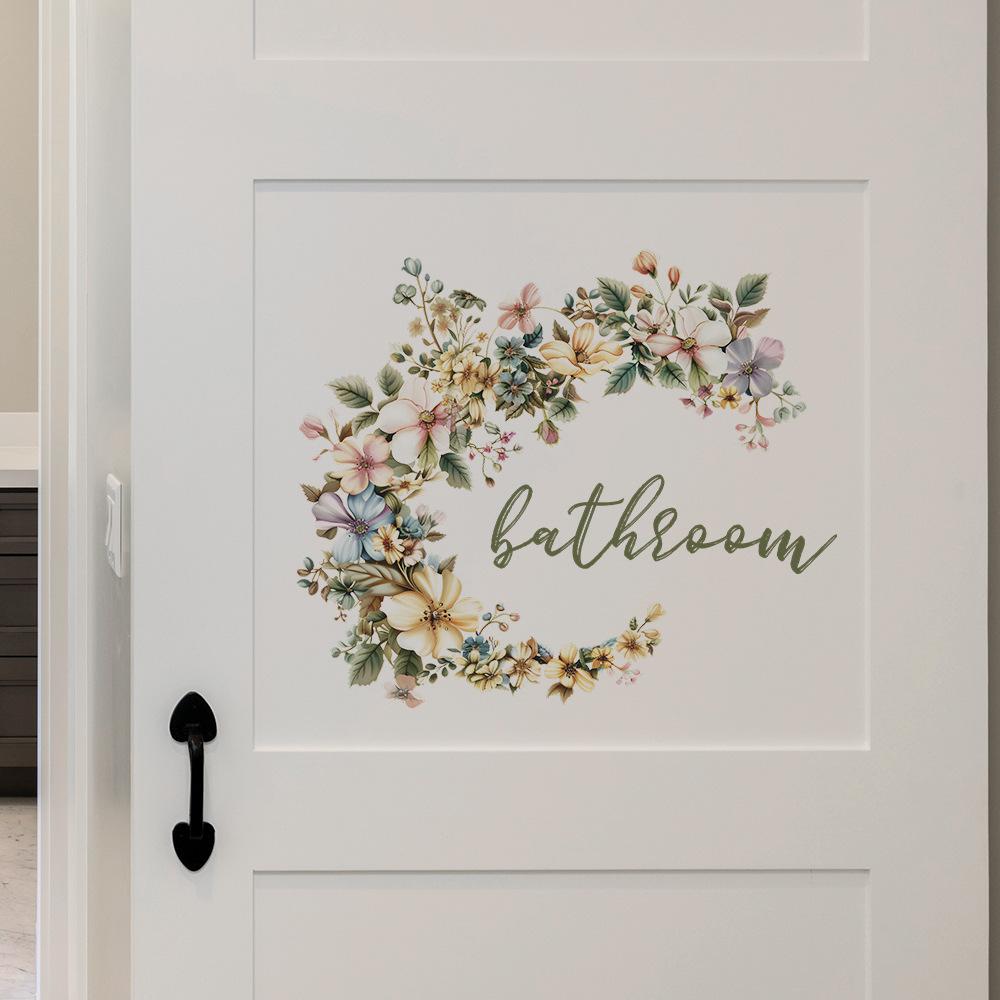 Fun-f203 Английский слоган Дверь ванной с домашним декором Наклейки на стену