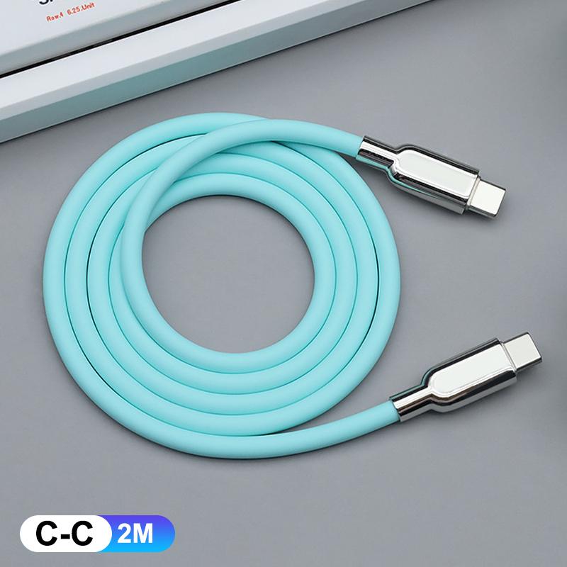 240 В Pd3.1 Жидкий силикон USB Type-C Быстрозарядный кабель 15 16 17 S23 S24 S25
