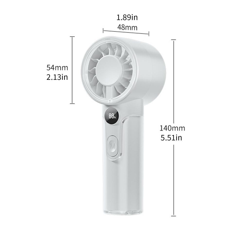 USB Rechargeable Mini Fan Portable Handheld Fan with 100-Purple