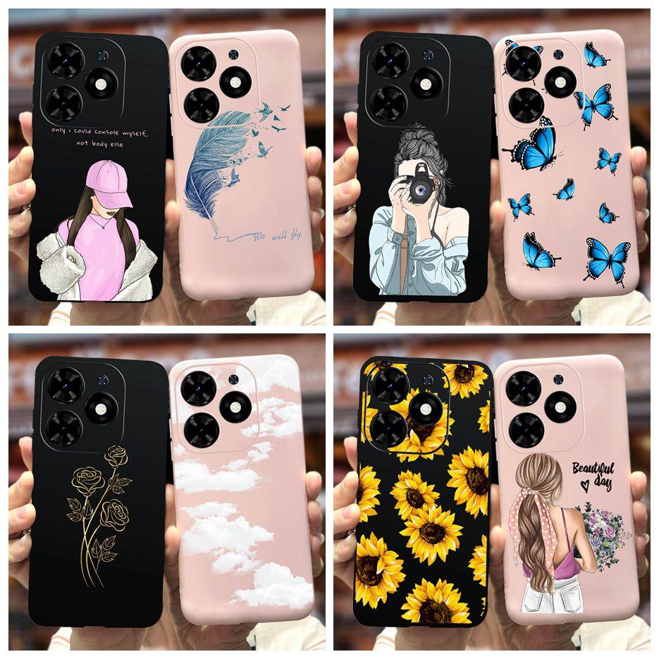 For Tecno Spark Go 2024 Case BG6 New Fashion Candy Painted Cover Soft TPU Phone Case For Tecno Spark Go 2024 Fundas 6.6'' Bumper