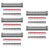 5 Pack 12 Position Power Terminal Block Connector with Jumper Block Terminal Strip Set 15A 600V