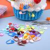 Colorful Plastic Locking Stitch Markers with Needle Clip Hook Set