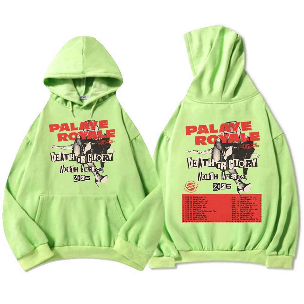 Death or Glory North America 2025 Tour Hoodies Palaye Royale Rock Band Sweatshirts Heavy Mental Style Clothes