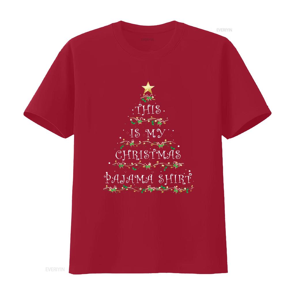 Mens This Is My Christmas Pajama T Shirt Tree Black Medium vintage Washed Comfortable Top For Everyday Wear homme Versatile