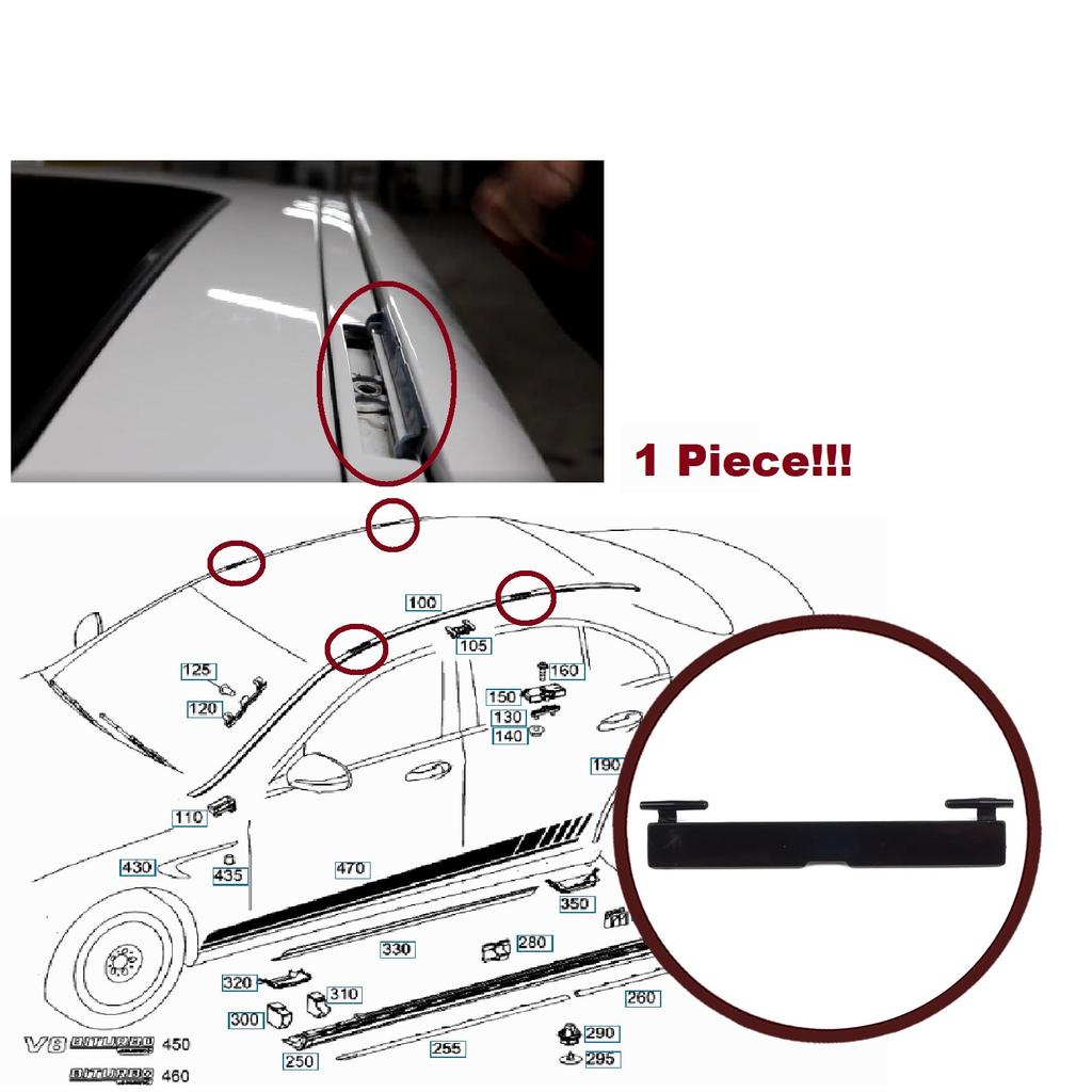 BSR630 багажник для багажника с откидной крышкой, формовочный порт, сумка, рельс, крышка, накладка A2136900182 для Mercedes E Class W213 S213, 95*12 мм