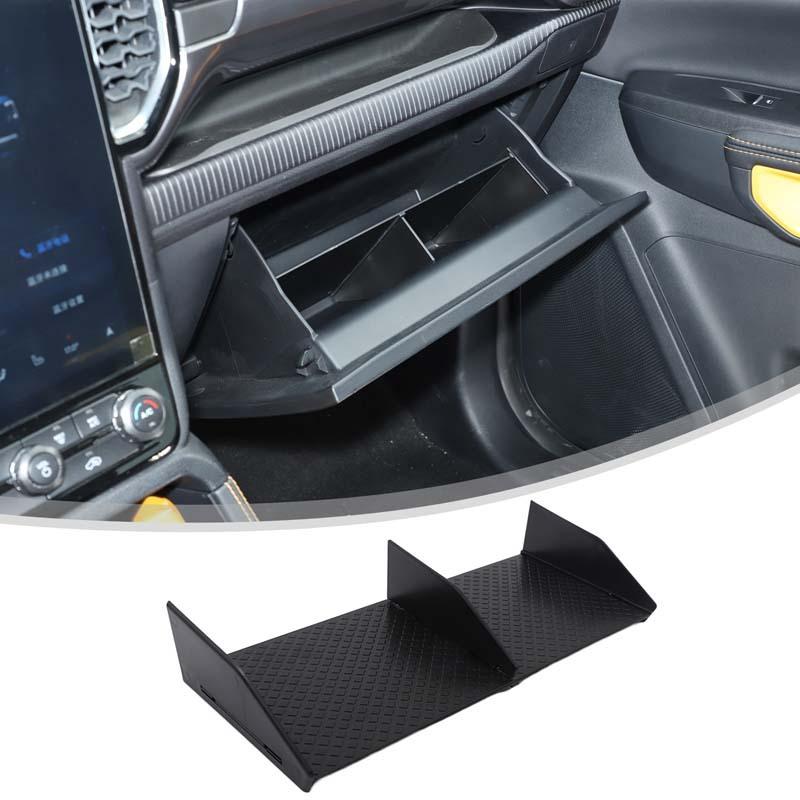 For Ford Ranger -2025 2026 ABS Car Glove Box Dividers Organizer ert Compartment Tray Car Interior Accessories