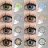 Новые цветные контактные линзы для глаз 2 шт. Цветные линзы для глаз Модные синие линзы Косметические контактные линзы для красоты для учеников Ежегодные цветные линзы