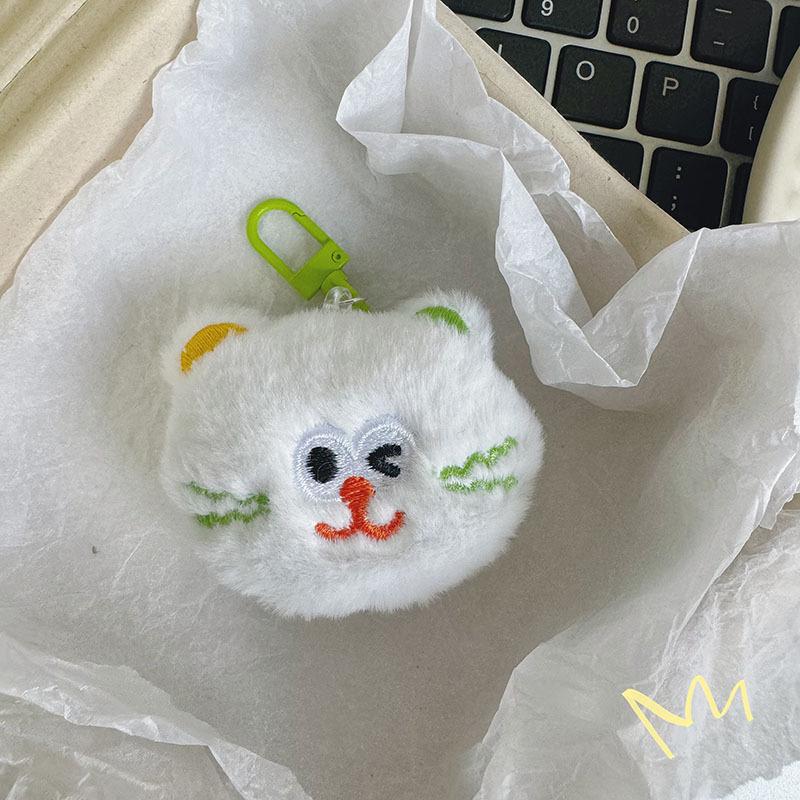 Cute Cat Plush Toy Doll Keychain Fluffy Soft Stuffed Backpack Bag Pendant Key Ring Gift For Kids Girlfriend