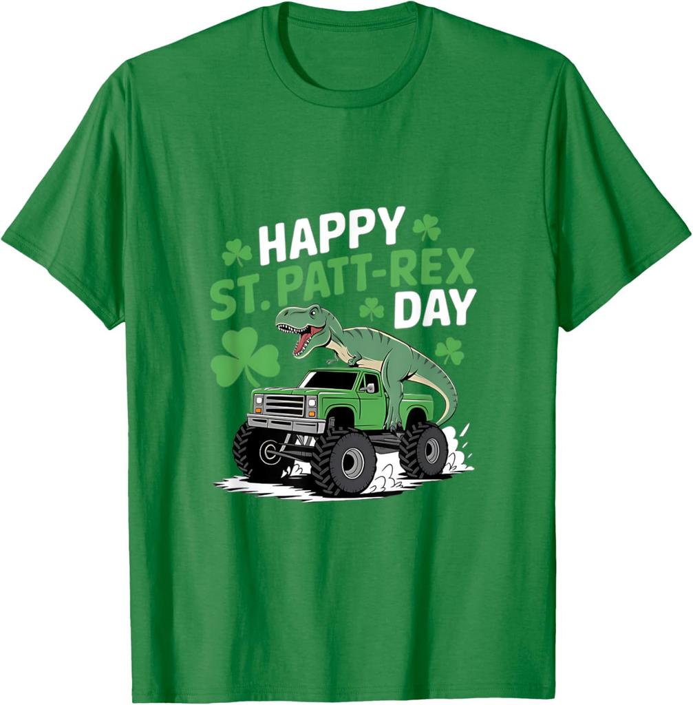 Happy St Pat T-Rex Day Funny Dinosaur Design Unisex T-Shirt